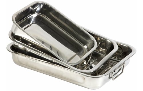 Braadslede  Inox  3 st.  25-30 -35 cm.