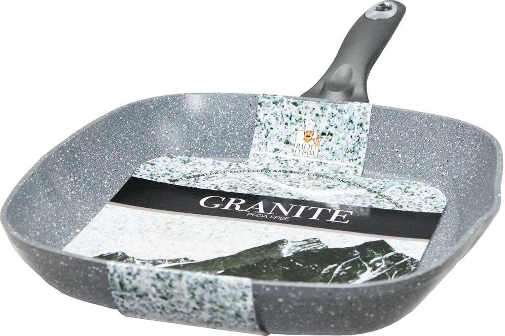 Grillpan  "Graniet" Anti-Kleeflaag  28 x 28 cm.