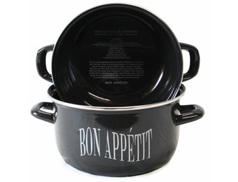 Mosselkom  22 cm.  Staal