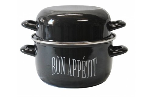 Mosselkom  22 cm.  Staal Mosselkom  22 cm.  Staal