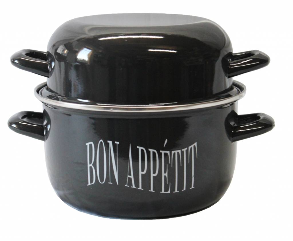 Mosselkom  22 cm.  Staal Mosselkom  22 cm.  Staal