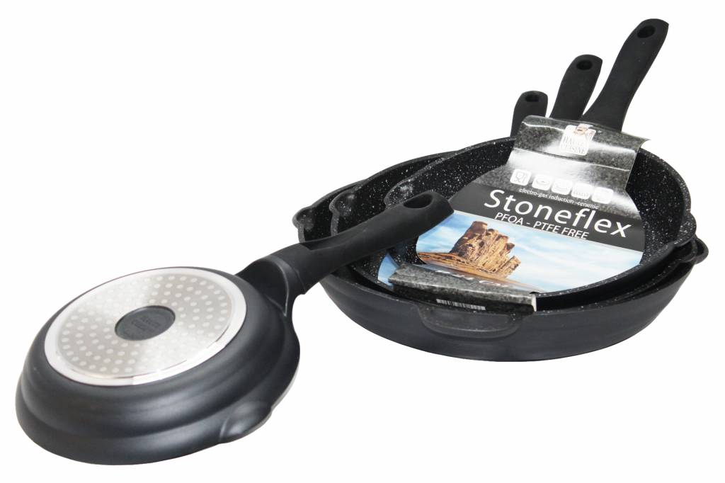 Braadpan "Stoneflex"  Marmer Anti-Kleeflaag Braadpan "Stoneflex"  Marmer Anti-Kleeflaag