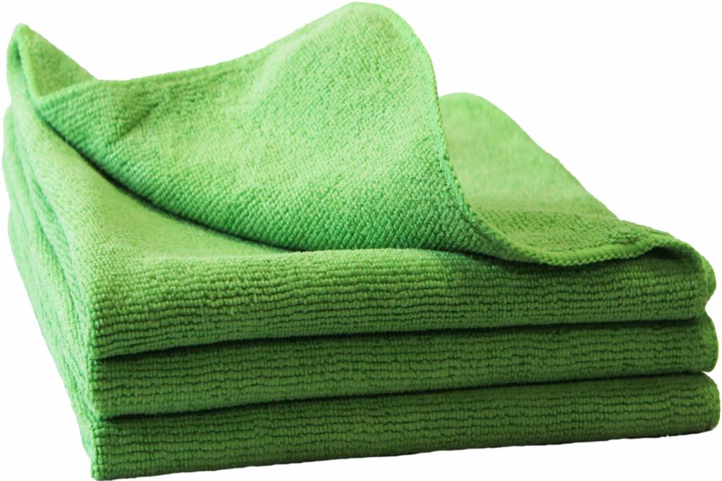 Microvezeldoeken  3 st.  40x40cm  "Ultra  cleaning cloth NOVO"   Groen