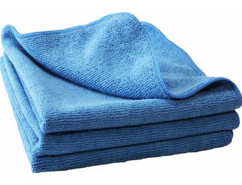 Microvezeldoeken  3 st.  40x40cm  "Ultra  cleaning cloth NOVO"   Blauw