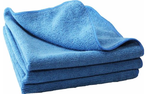 Microvezeldoeken  3 st.  40x40cm  "Ultra  cleaning cloth NOVO"   Blauw