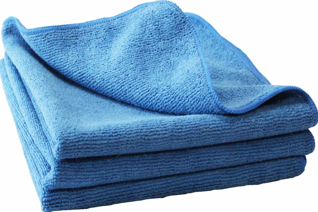 Microvezeldoeken  3 st.  40x40cm  "Ultra  cleaning cloth NOVO"   Blauw
