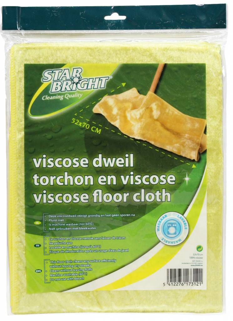 Viscose dweil met  microvezel haartjes  52 x 70 cm.