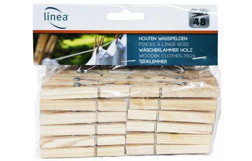 Houten Wasspelden 48 st.  "Linea" Houten Wasspelden 48 st.  "Linea"