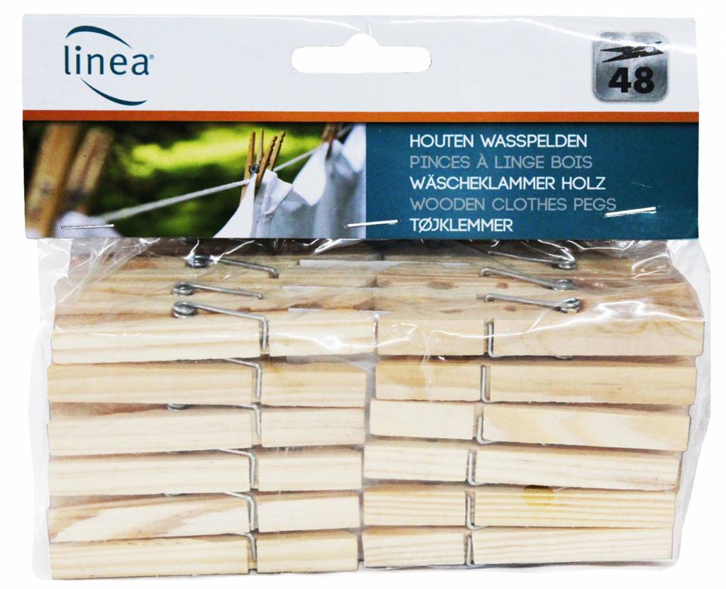 Houten Wasspelden 48 st.  "Linea" Houten Wasspelden 48 st.  "Linea"