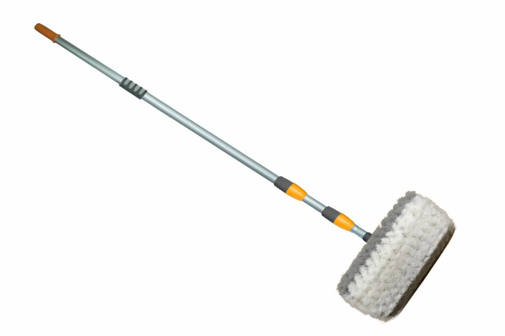 Camionborstel Professioneel 25 cm. Rondom borstel Grijs/Wit. met hoek 30° Camionborstel Professioneel 25 cm. Rondom borstel Grijs/Wit. met hoek 30°