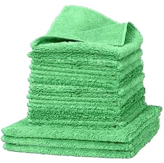 Microvezeldoeken "Duplex"  Groen   12-delig