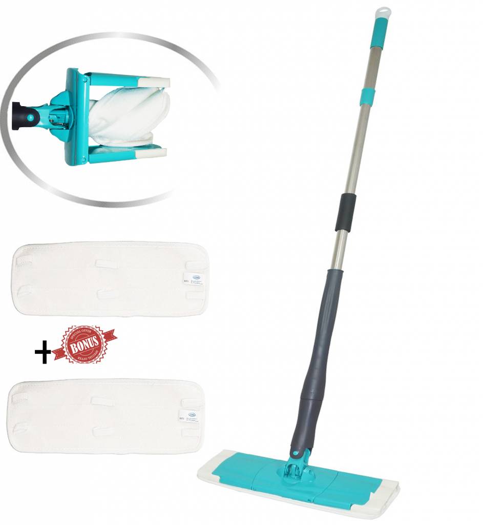 Wring & Go Mop + extra microvezeldoek Wring & Go Mop + extra microvezeldoek