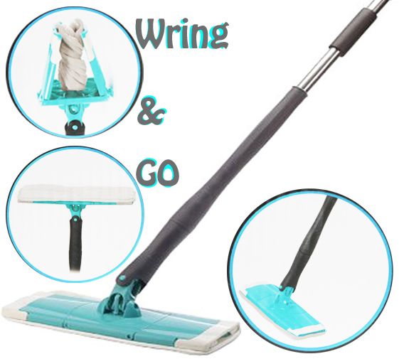 Wring & Go Mop + extra microvezeldoek Wring & Go Mop + extra microvezeldoek