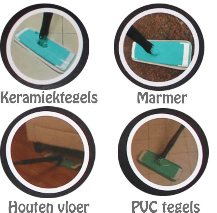 Wring & Go Mop + extra microvezeldoek Wring & Go Mop + extra microvezeldoek