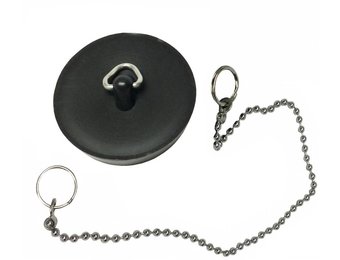 Kunststof Afvoerstop  Ø 38,5   +  Kogelketting 30 cm