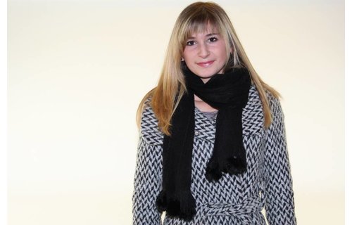 Sjaal zacht Pompon's