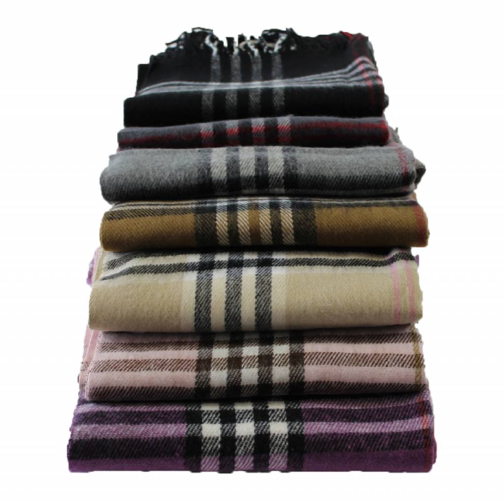 Sjaal geruit groot "Berbery sjaal in verschillende kleuren"