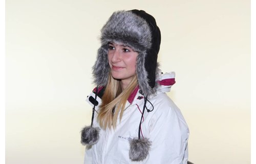 Muts Pels met oorflappen Pompons Muts Pels met oorflappen Pompons