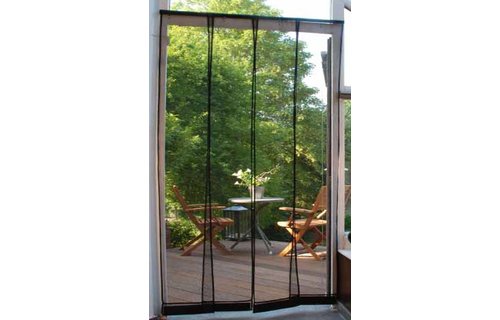 Horgordijn  Kansas  Zwart  100x220 cm.