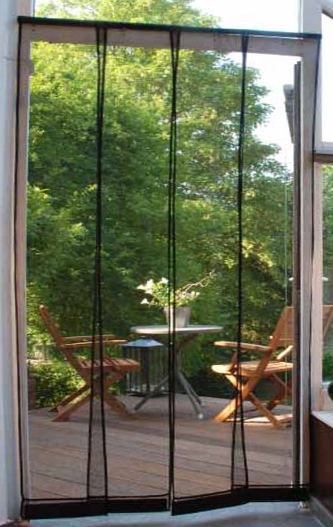 Horgordijn  Kansas  Zwart  100x220 cm.