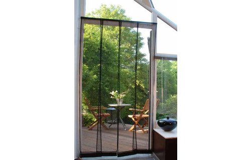 Horgordijn  Kansas  Zwart  100x220 cm.