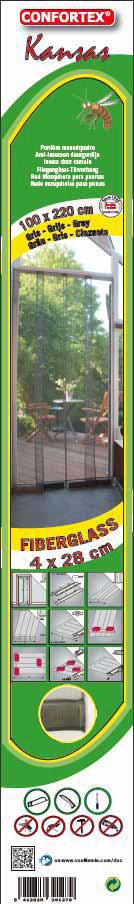 Horgordijn  Kansas  Zwart  100x220 cm. Horgordijn  Kansas  Zwart  100x220 cm.