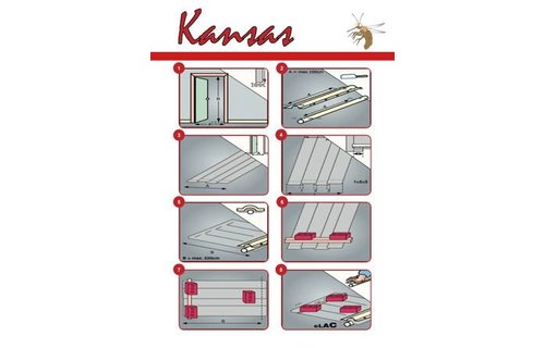 Horgordijn  Kansas  Zwart  100x220 cm.