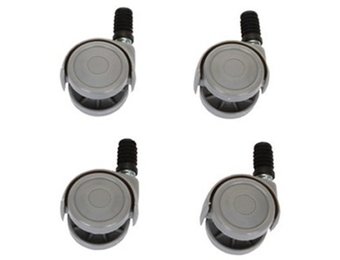 Set van 4 zwenkwielen voor emmer rechthoekig