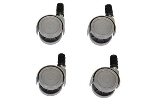 Set van 4 zwenkwielen voor emmer rechthoekig