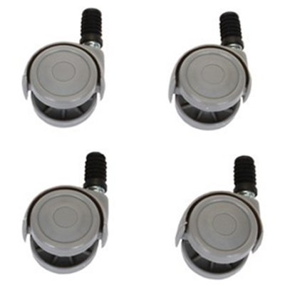 Set van 4 zwenkwielen voor emmer rechthoekig