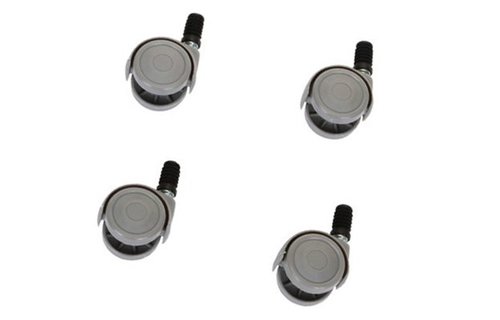 Set van 4 zwenkwielen voor emmer rechthoekig