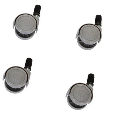 Set van 4 zwenkwielen voor emmer rechthoekig