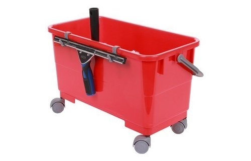 Set van 4 zwenkwielen voor emmer rechthoekig