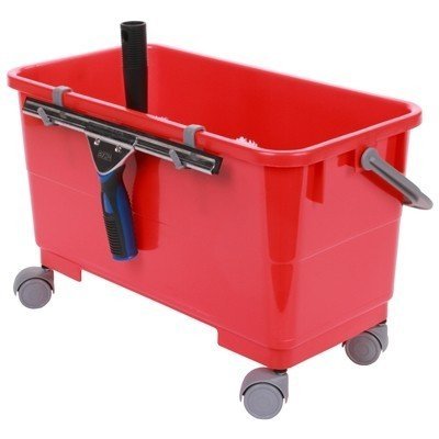 Set van 4 zwenkwielen voor emmer rechthoekig