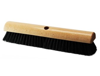 Kamerveger gelakt hout 40 cm - Zwart gemengd haar