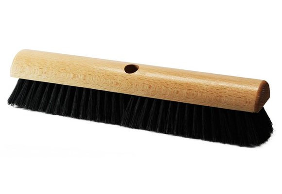 Kamerveger gelakt hout 40 cm - Zwart gemengd haar