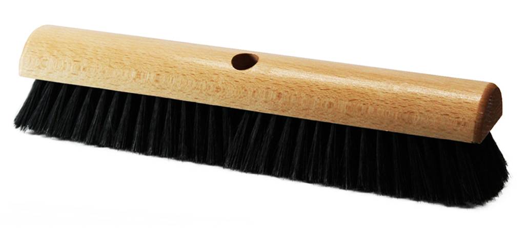 Kamerveger gelakt hout 40 cm - Zwart gemengd haar