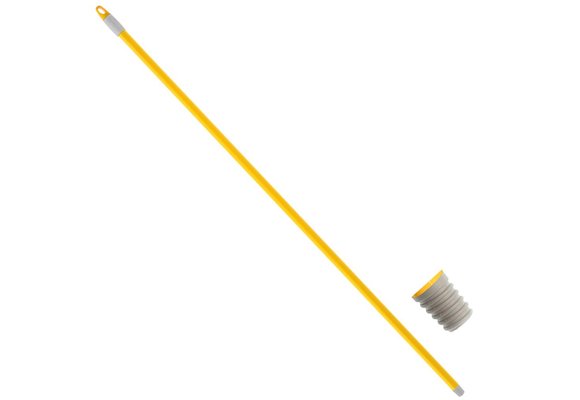 Borstelsteel Geel  gelakt 130 cm. Ø 21 mm.  It/dr