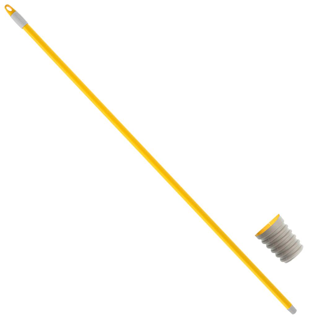 Borstelsteel Geel  gelakt 130 cm. Ø 21 mm.  It/dr