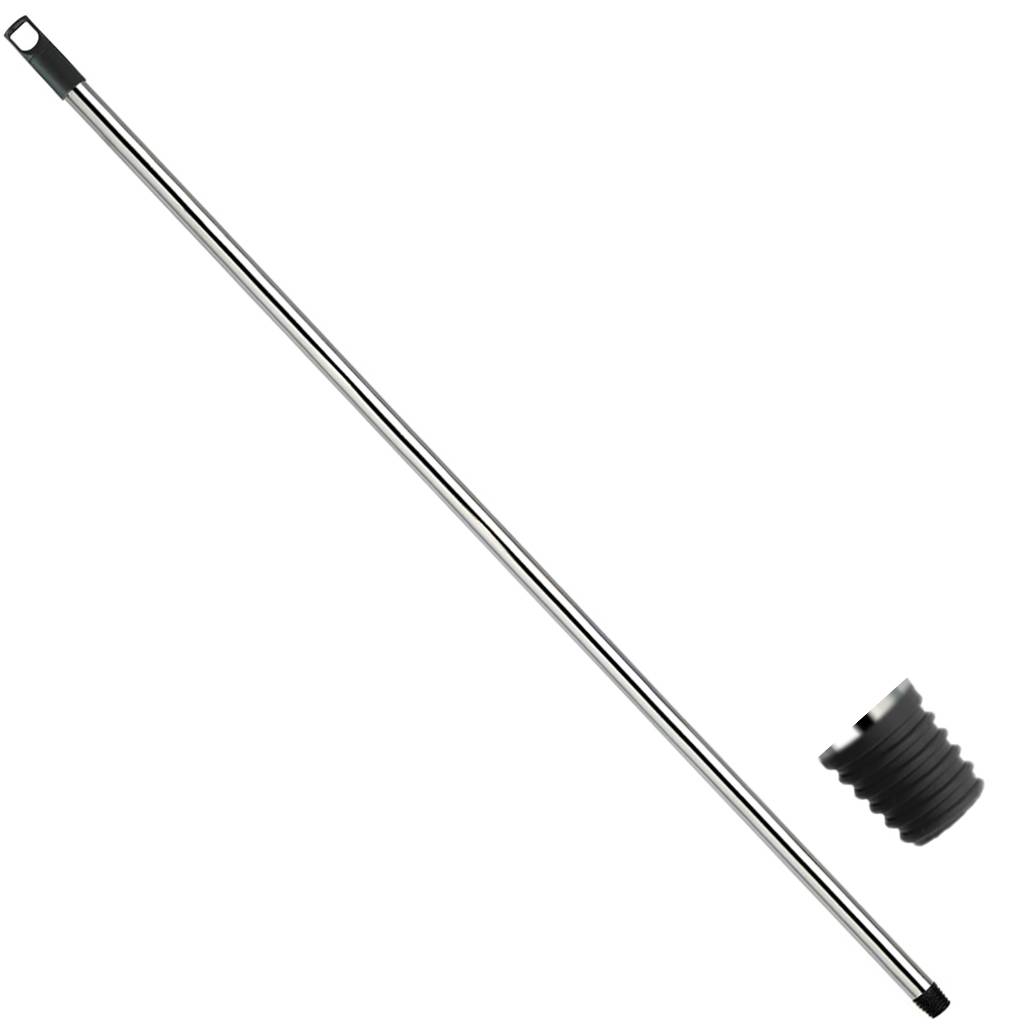 Borstelsteel  Chrome  130 cm.  Ø 21 mm.  It/dr Borstelsteel  Chrome  130 cm.  Ø 21 mm.  It/dr