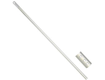 Borstelsteel Aluminium  140 cm.   Ø 23 mm.