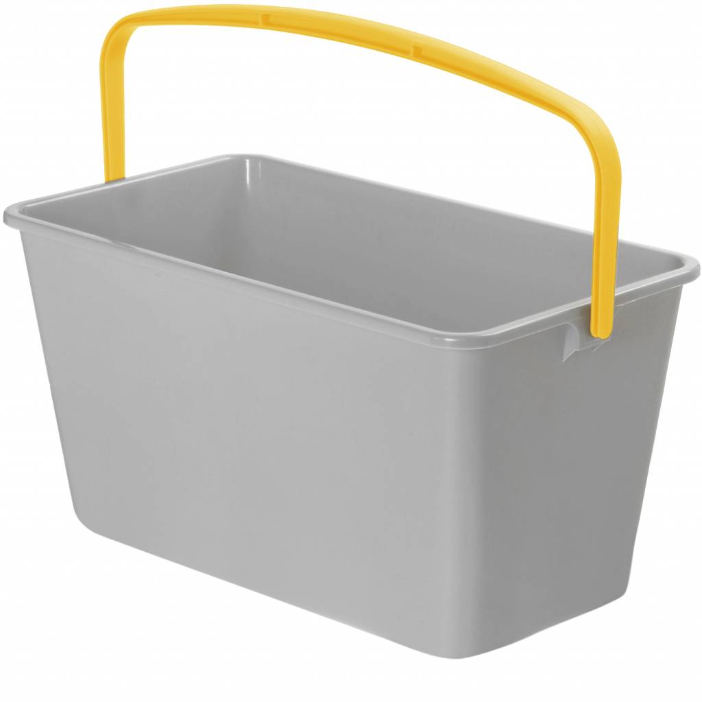 Emmer rechthoekig 15 L.   Grijs