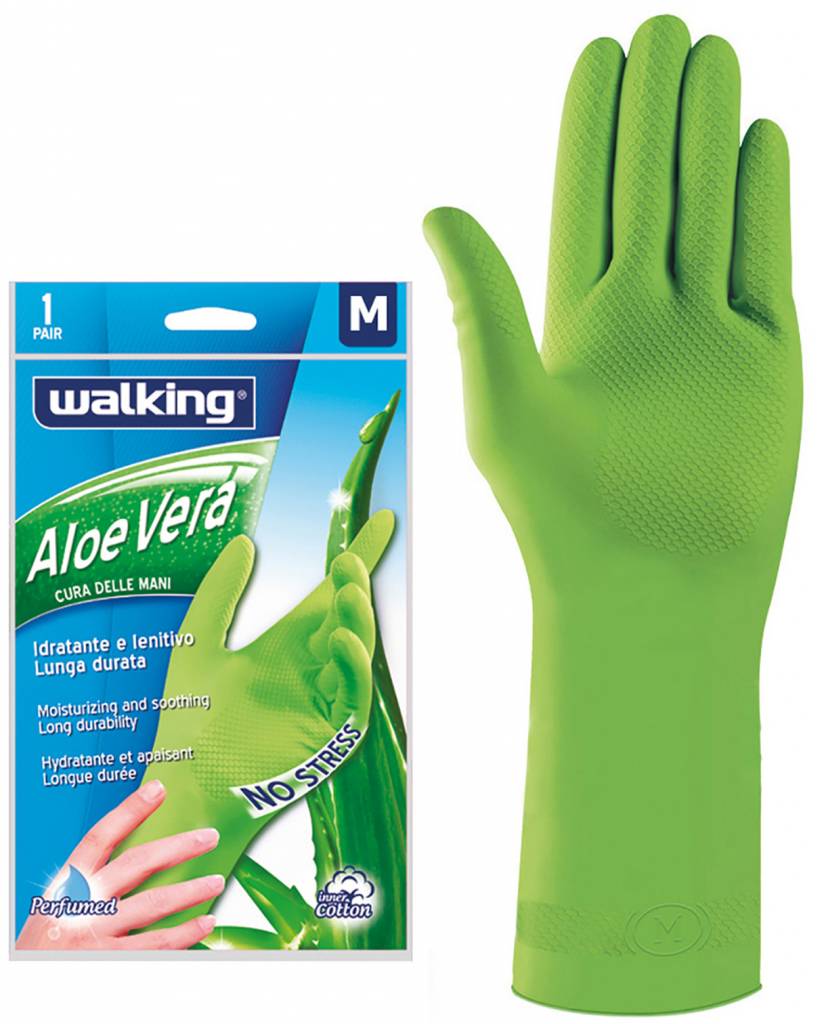 Latex handschoenen "Aloë Vera" met fleece gevoerd Latex handschoenen "Aloë Vera" met fleece gevoerd
