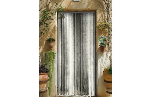 Vliegengordijn gevlochten touw Wit 90X200 cm.