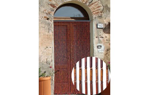 Kralengordijn bamboe- houtparels 90x200 cm