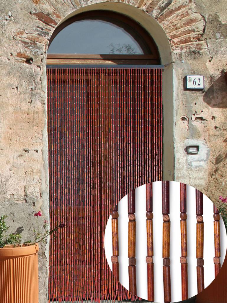 Kralengordijn bamboe- houtparels 90x200 cm