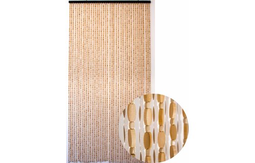 Kralengordijn  "Sumatra"  bamboe- houtkralen  90x200 cm