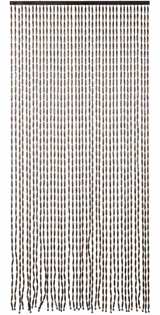 Kralengordijn  houten parels natural brown  90x200 cm Kralengordijn  houten parels natural brown  90x200 cm