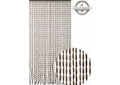 Kralengordijn  houten parels natural brown  90x200 cm