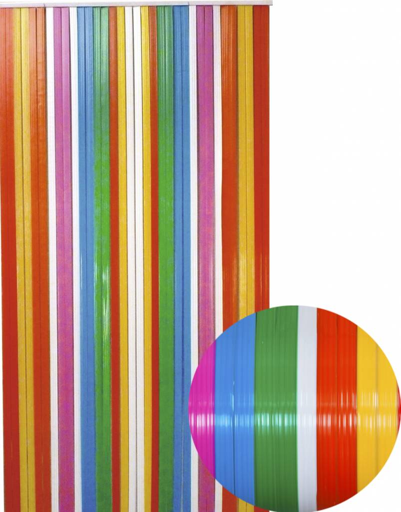 Vliegengordijn PVC  "Antilles"   Multicolore in verschillende maten